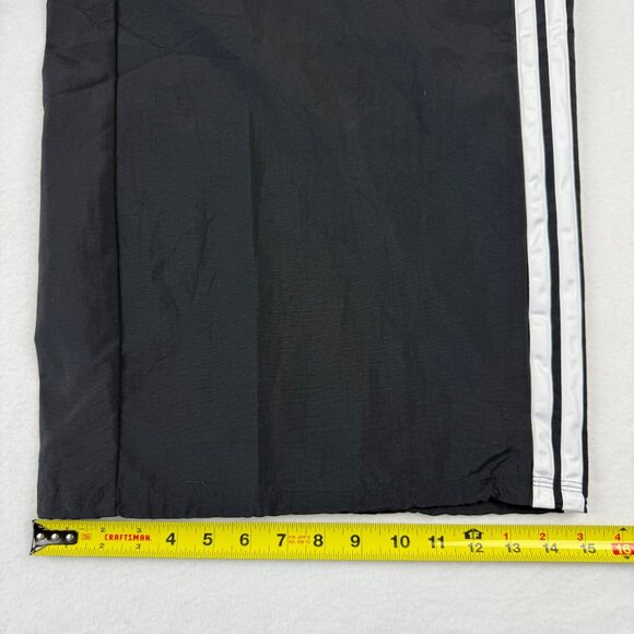 Adidas Women's Sport 3 Stripes Trim Black Woven Track Pants 1X Elastic Waist NWT - Picture 11 of 12